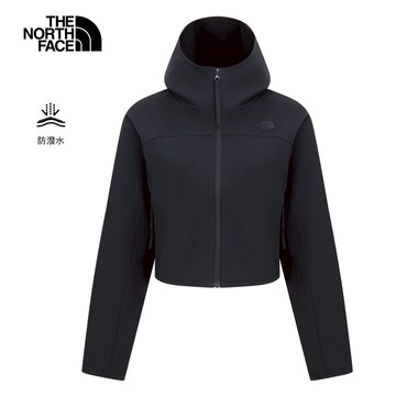 UE女款黑色DWR防潑水連帽外套｜8E6BJK3