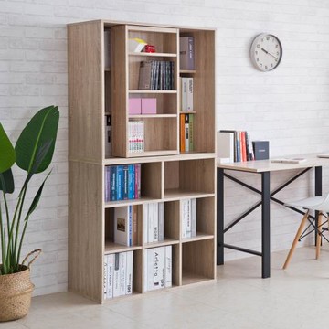 (1+1超值組)_TZUMii 浩克大容量書櫃/收納櫃(8格書櫃+雙排書櫃)