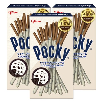 glico 格力高 Pocky 百奇 餅乾棒 曲奇奶油口味  32g  3盒
