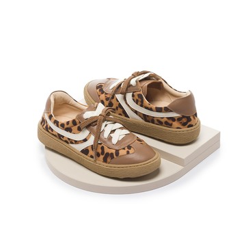 軟實力 復古撞色真皮德訓鞋  咖豹 (503104)