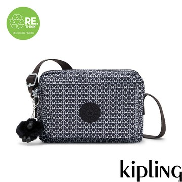 Kipling 經典老花多層隨身斜背包-ABANU M