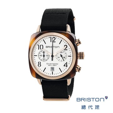 BRISTON 手工方糖錶 折射光感 珠光白色 玫瑰金框 雙眼 方糖錶 玳瑁琥珀框 時尚百搭 女錶 手錶 男錶 2913