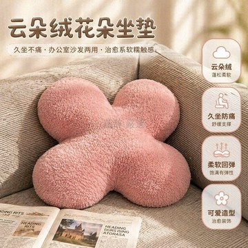 台灣出貨✨ 花朵坐墊 軟墊 久坐防痛 辦公室椅墊 沙發靠墊 學生上課座墊 雲朵絨材質