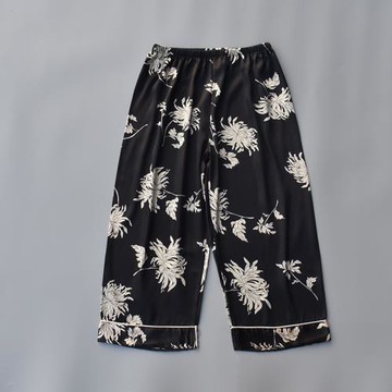 亞羽馨睡褲女七分褲絲綢夏女睡褲冰絲寬松空調薄款大碼7分家居褲