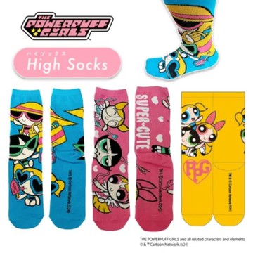 小禮堂 飛天小女警 棉質高筒長襪 23-25cm