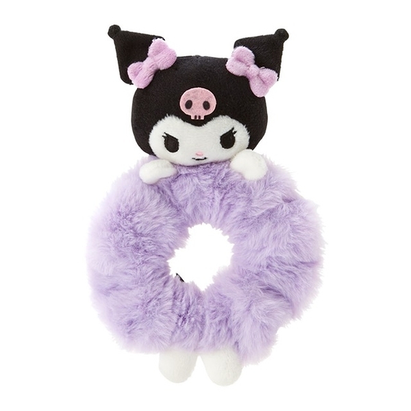 【震撼精品百貨】酷洛米_Kuromi~Sanrio 日本SANRIO三麗鷗 酷洛米 絨毛玩偶大腸圈 髮圈 髮束-紫*46933