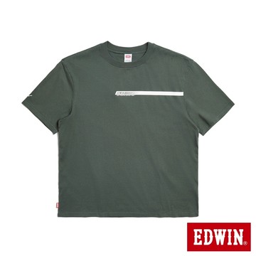 EDWIN 男款 重機寬版短袖T恤(苔綠色)