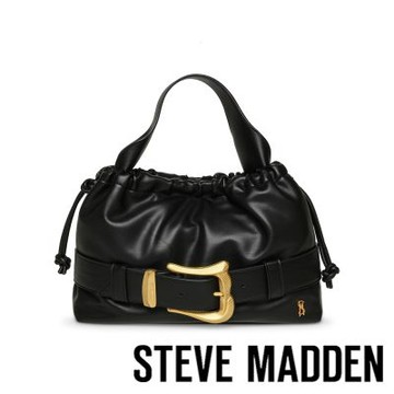 STEVE MADDEN-抽繩腰帶造型斜背包 BKANNO-黑色