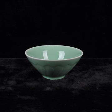 ins復古蓮花紋6英寸斗笠碗中式酸奶麥片早餐碗米飯陶瓷小碗可愛