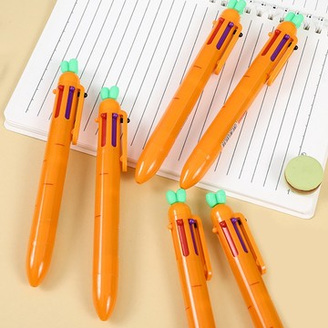 6色蘿蔔筆 6色原子筆 造型蘿蔔筆 廣告筆 六色圓珠筆 六色筆 文具用品 贈品禮品 A6349
