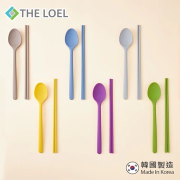 【THE LOEL】耐熱矽膠筷子(皇室綠/芥末黃)