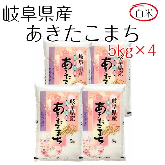 米 お米 白米 20kg あきたこまち 岐阜県産 令和5年産 5kg×4袋 送料無料