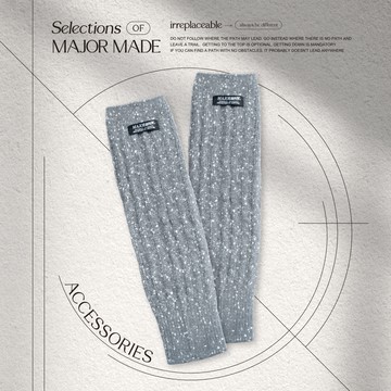 厚實針織斑點泡泡襪套