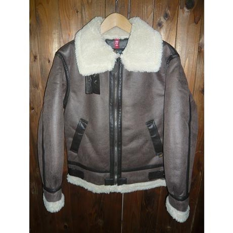 ＡＬＰＨＡアルファ TA1548-268 B-3 JACKET FAKE MOUTON BROWN/IVORY