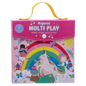 FLOSS&ROCK 塗鴉磁鐵繪本  多功能遊戲組  彩虹仙子