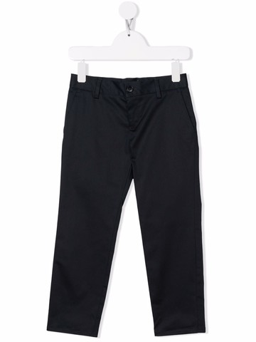Emporio Armani Kids - straight-leg chinos - kids - Cotton/Spandex/Elastane - 14 yrs - Blue