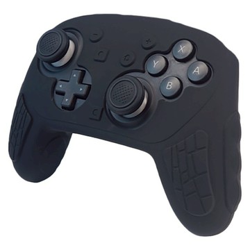 AKiTOMO 阿吉托摩 Switch2 PRO 全黑手把套 + 全黑搖桿帽  印花黑  1套  AKSW-399