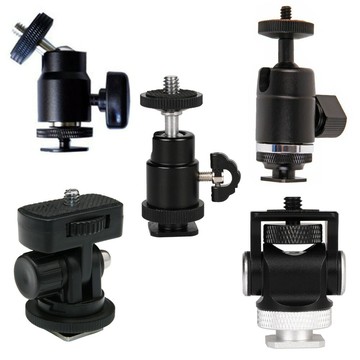 單反相機熱靴雲臺支架閃光燈360°旋轉小雲臺全金屬熱靴萬向雲臺 鑫弘-數碼配件