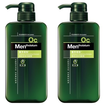 MENTHOLATUM 曼秀雷敦 男士頭皮去味洗髮精 無添加矽靈 含Isopropyl Methylphenol成分 淡淡檸檬草香  550ml  2瓶