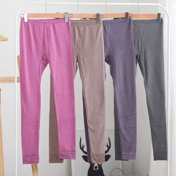 秋褲女單件純棉護膝薄款fty線褲莫代爾打底緊身美體保暖襯褲