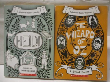 【書寶二手書T5／語言學習_M5L】Heidi_The Wizard of OZ_2本合售_附光碟