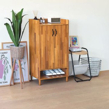 文創集 杜多2.1尺雙開門簡易式鞋櫃(二色可選)-62.5x32.5x108-cm免組