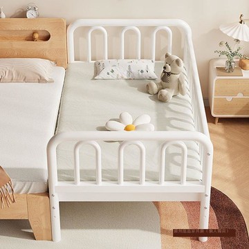 【台灣公司 可打統編】免運 鐵藝兒童床拼接床嬰兒床帶護欄寶寶小床男孩鋼架單人床加寬大床MC 可開發票 全館五折 工廠現貨直銷 新品特價 b9188