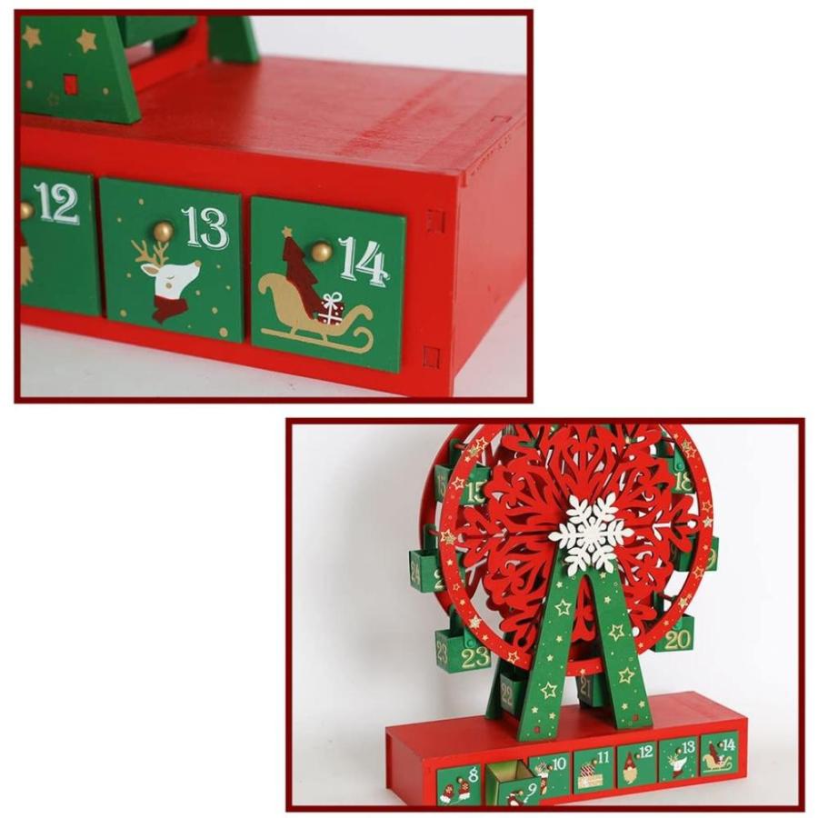 Advent Calendars Advent Calendar Wood Ferris Wheel Christmas D?cor Candy Bo