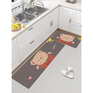 廚房地墊防水防油防滑腳墊可擦洗硅藻泥軟墊吸水吸油專用長條墊子