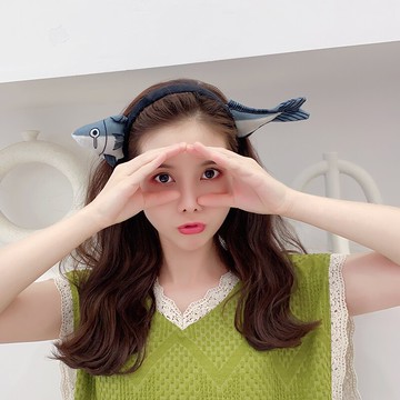 抖音同款咸魚頭箍搞怪可愛卡通胡蘿卜發卡發帶女韓國網紅頭飾發箍