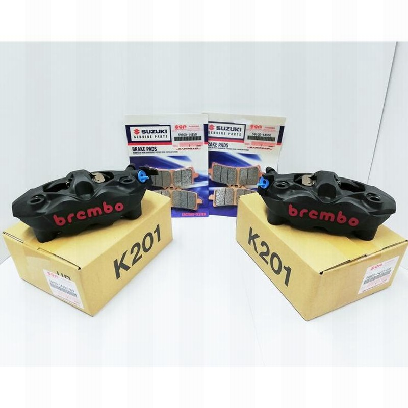 GSX-R1000 Brembo 108mm スズキ純正 BK/RD ロゴ 左右セット Z900RSにも