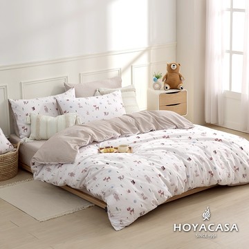 HOYACASA 精梳棉兩用被床包組 (天絲入棉30%)｜森遊之旅｜(單人/雙人/加大)