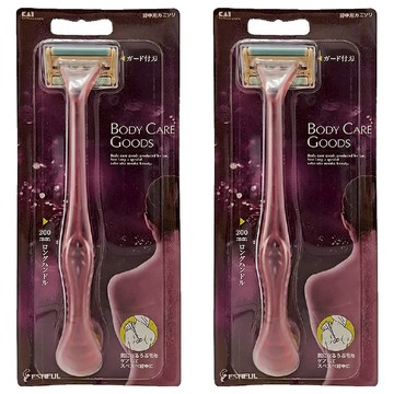 貝印 Kai 美背修毛得體刀 長柄設計安全除毛 輕鬆打造光滑美背  2入  1入