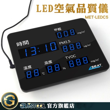 GUYSTOOL 空氣檢測 溫溼度監測 甲醛指數 MET-LEDC5 空調管理 商用 長期監測 室內空氣濃度監測器