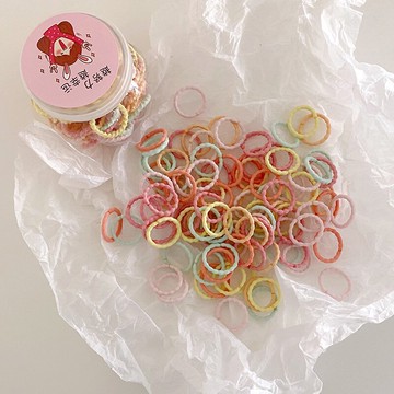 兒童扎頭發橡皮筋發圈女童頭繩寶寶高彈力不傷發彩色皮筋女孩頭繩