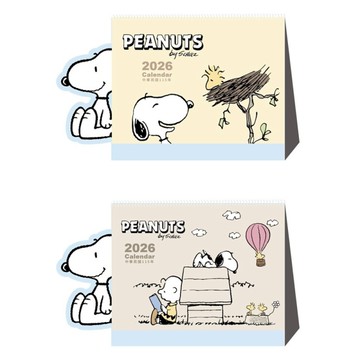 史努比SNOOPY 古典系列 2026年 造型三角桌曆 36K(隨機出貨)
