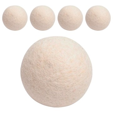烘衣羊毛球 Set 5 材質: 羊毛 尺寸: 6.3cm x 6.3cm  米色  1組