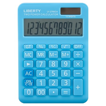 LIBERTY 利百代 計算機 LY-2780CA 藍色 12位數 雙電源  1台