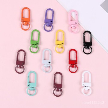 【優選好物🤩】diy手工飾品配件韓版門鈎扣金屬彩色烤漆鑰匙扣包包掛件材料配飾 IV8X