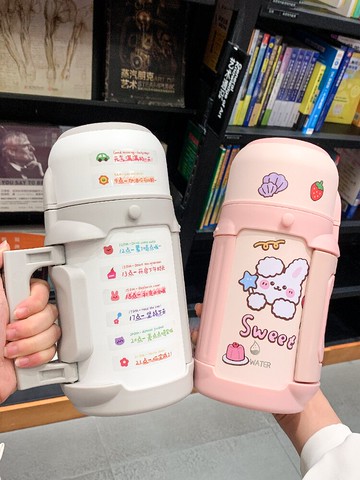 大容量水杯戶外高檔燜燒杯辦公泡茶保溫壺韓版網紅不銹鋼辦公杯女