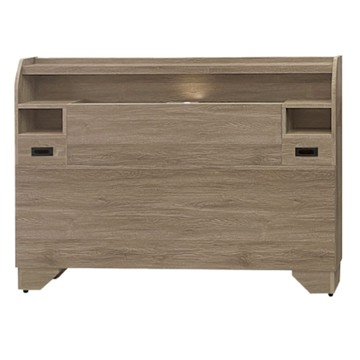 文創集 瑞希卡5尺雙人可收納床頭片(三色可選＋LED&插座設置)-152x12x103cm免組