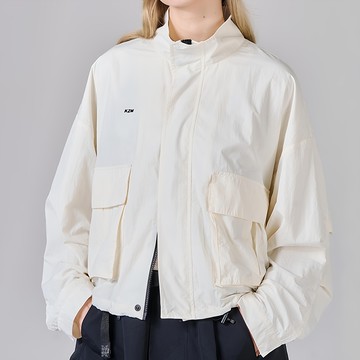 KZM OUTDOOR j10 短版工裝外套 - 時尚有型 舒適百搭  M  奶油白  1入