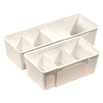 AFAMIC 廚房衣櫃抽屜分隔伸縮收納盒  白色  1組