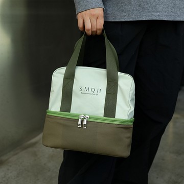 工業風雙層便當袋