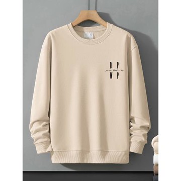 320g重磅衛衣男生秋冬款加絨加厚圓領長袖t恤潮流百搭無帽上衣服