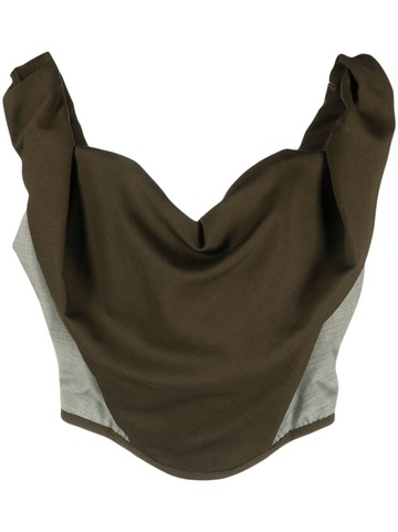 Vivienne Westwood - colourblock sleeveless top - women - Cotton/Polyester/Virgin Wool - 40 - Green