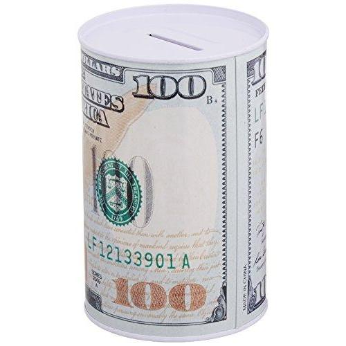 ホームベイメタルMoney Piggy Bank with 100?Dollar Bill折り返し