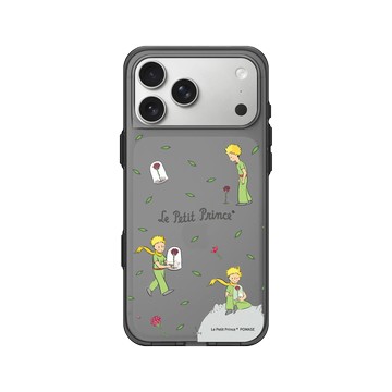 iPhone 17 Pro Max Clear (相機按鈕) 酷墨灰 - Le Petit Prince 小王子 - 小王子與玫瑰