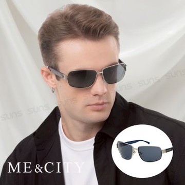 ME&CITY 義式紳士質感方框太陽眼鏡 抗UV400 (ME 110013 B611)