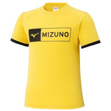 MIZUNO 美津濃 短袖上衣 童裝 男童 女童 運動 黃 32JAC42545